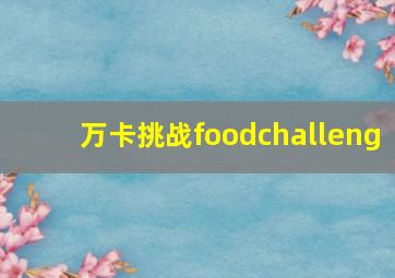 万卡挑战foodchalleng