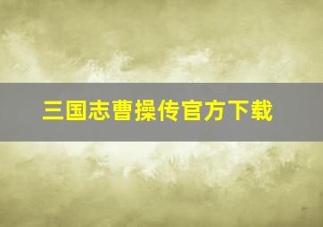 三国志曹操传官方下载