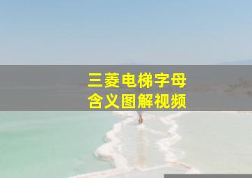 三菱电梯字母含义图解视频