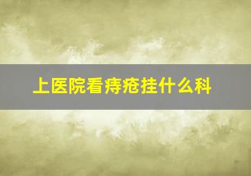 上医院看痔疮挂什么科