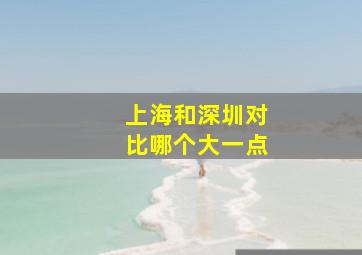 上海和深圳对比哪个大一点