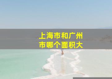 上海市和广州市哪个面积大