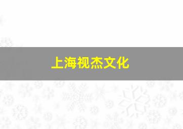 上海视杰文化