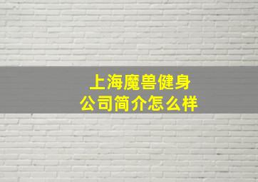 上海魔兽健身公司简介怎么样