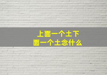 上面一个土下面一个土念什么