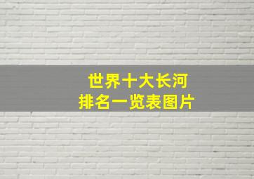 世界十大长河排名一览表图片