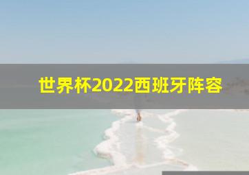 世界杯2022西班牙阵容