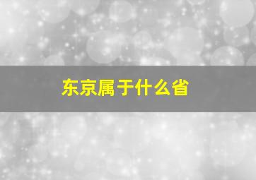 东京属于什么省