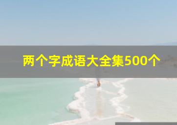 两个字成语大全集500个