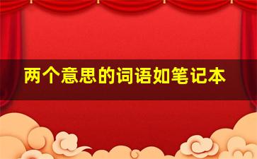 两个意思的词语如笔记本