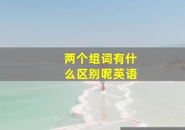 两个组词有什么区别呢英语