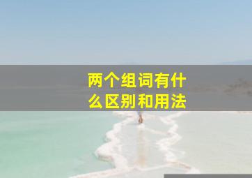 两个组词有什么区别和用法