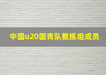 中国u20国青队教练组成员