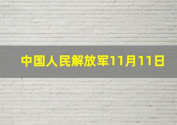 中国人民解放军11月11日