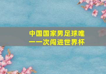 中国国家男足球唯一一次闯进世界杯