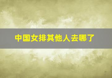 中国女排其他人去哪了