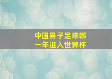 中国男子足球哪一年进入世界杯