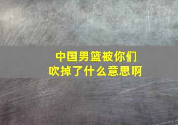 中国男篮被你们吹掉了什么意思啊