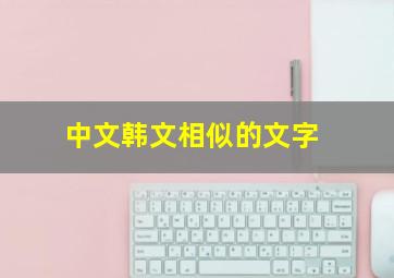 中文韩文相似的文字