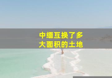 中缅互换了多大面积的土地