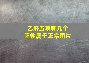 乙肝五项哪几个阳性属于正常图片