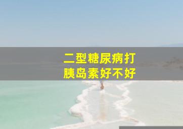 二型糖尿病打胰岛素好不好