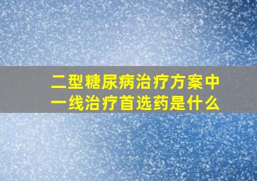 二型糖尿病治疗方案中一线治疗首选药是什么