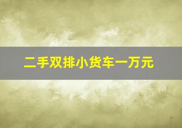 二手双排小货车一万元