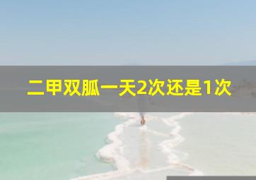 二甲双胍一天2次还是1次