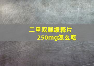 二甲双胍缓释片250mg怎么吃