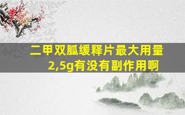 二甲双胍缓释片最大用量2,5g有没有副作用啊