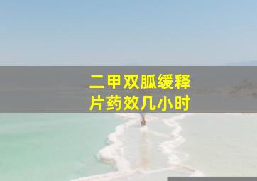 二甲双胍缓释片药效几小时