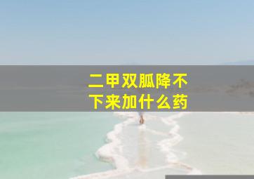 二甲双胍降不下来加什么药