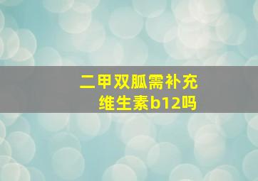 二甲双胍需补充维生素b12吗