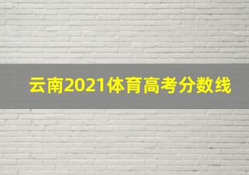 云南2021体育高考分数线