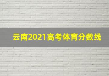 云南2021高考体育分数线