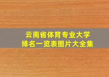 云南省体育专业大学排名一览表图片大全集