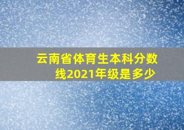 云南省体育生本科分数线2021年级是多少