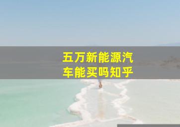 五万新能源汽车能买吗知乎