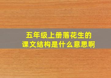 五年级上册落花生的课文结构是什么意思啊