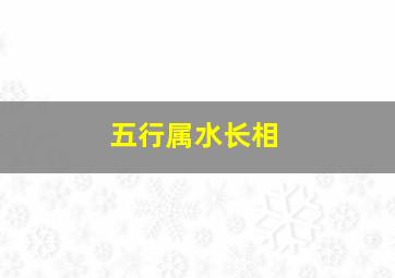 五行属水长相