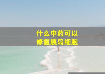 什么中药可以修复胰岛细胞