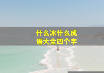 什么冰什么成语大全四个字