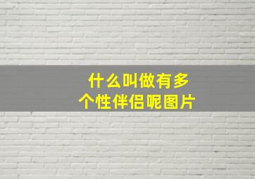 什么叫做有多个性伴侣呢图片