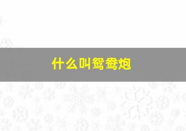 什么叫鸳鸯炮