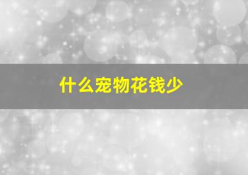 什么宠物花钱少