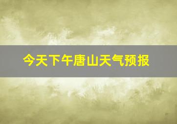 今天下午唐山天气预报