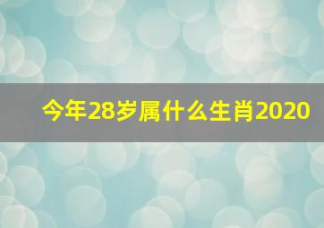 今年28岁属什么生肖2020