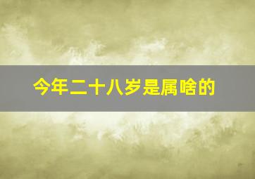 今年二十八岁是属啥的