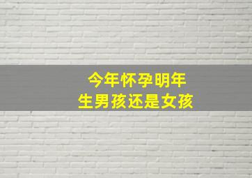 今年怀孕明年生男孩还是女孩